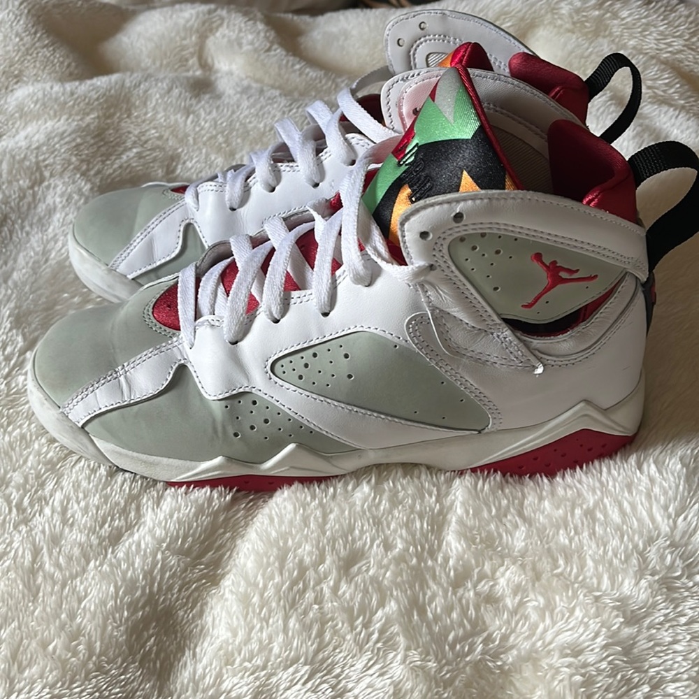 Air Jordan 7 retro BG white red size 6.5y - Picture 2 of 7